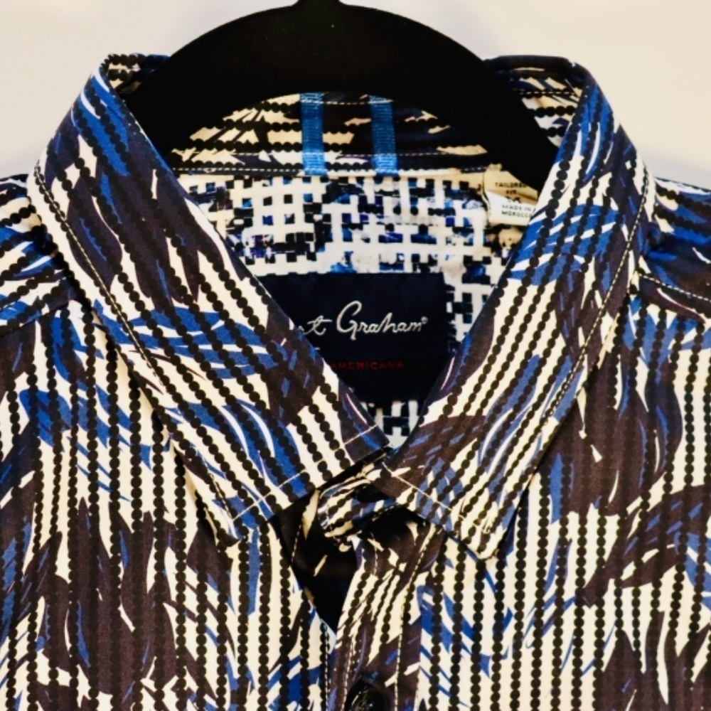 Robert Graham, Maison Floral Curved Hem. Tailored Fit. Shirt. Size M NWT - Picture 4 of 4